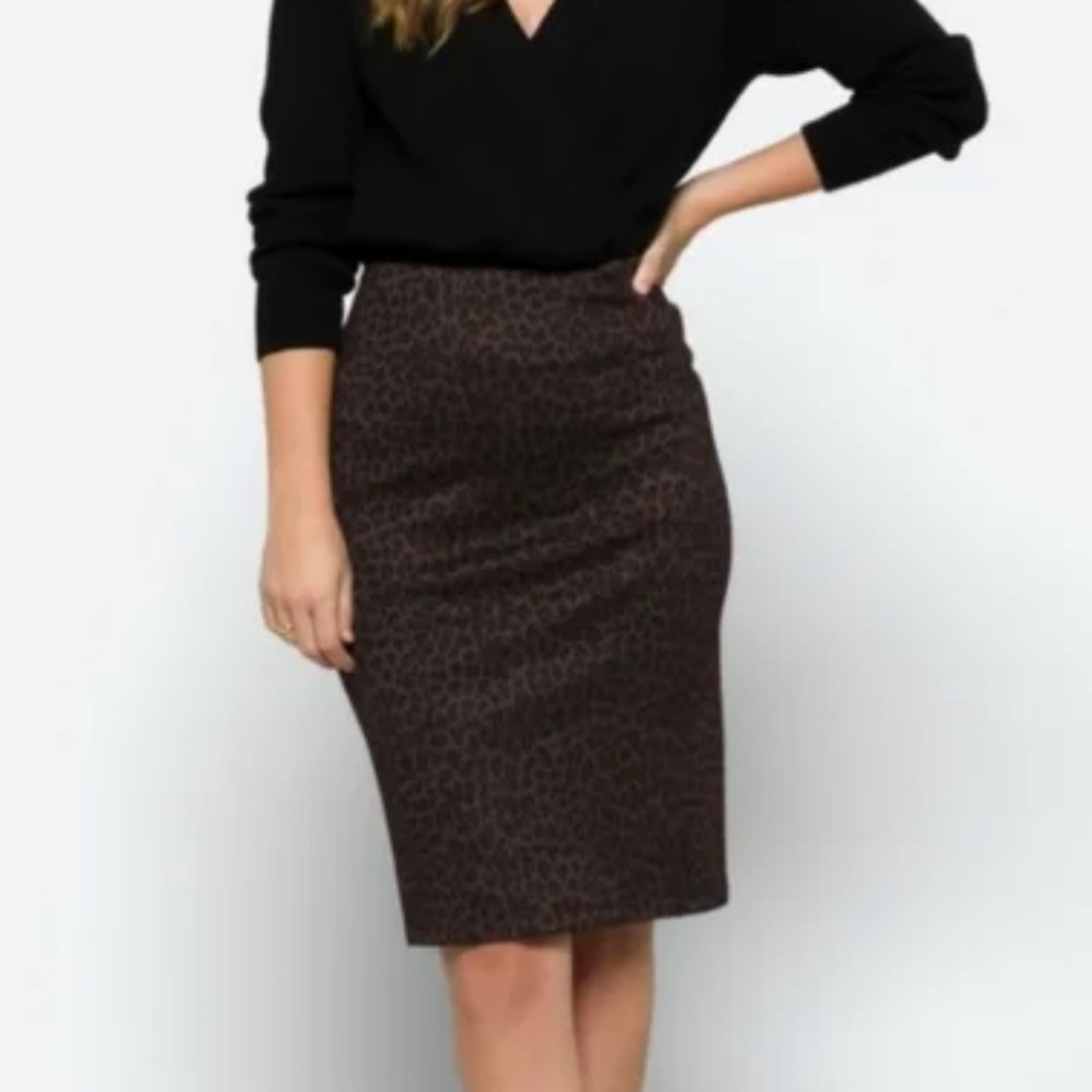 Liverpool Knit Skirt | Cheetah Print Skirt | Knee Length Pencil Skirt | NWT